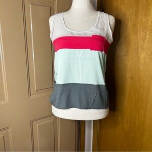 Ambiance Colorblock Tank Top in Pink, Mint, and Gray